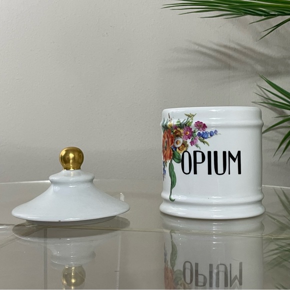 Vintage Limoges Opium Apothecary Pharmacy Porcelain trinket stash drug jar - Picture 5 of 10